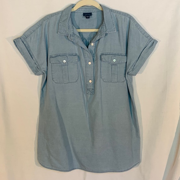J. Jill Tops - J.Jill Denim Short Sleeve Shirt